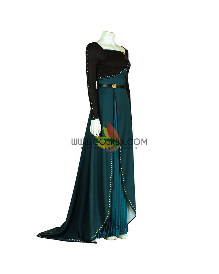 Cosrea Disney Frozen 2 Anna Queen Coronation Printed Cosplay Costume