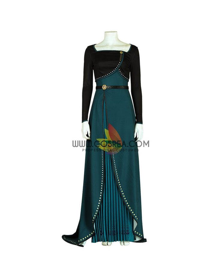 Cosrea Disney Frozen 2 Anna Queen Coronation Printed Cosplay Costume