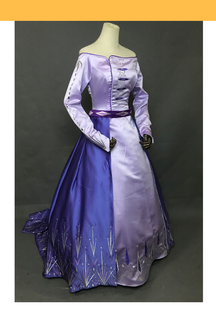 Elsa Inspired V2 Embroidered Formal Attire Cosplay Costume