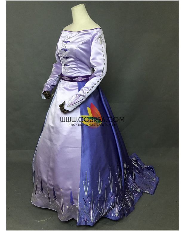 Frozen 2 Elsa Embroidered Formal Attire Cosplay Costume
