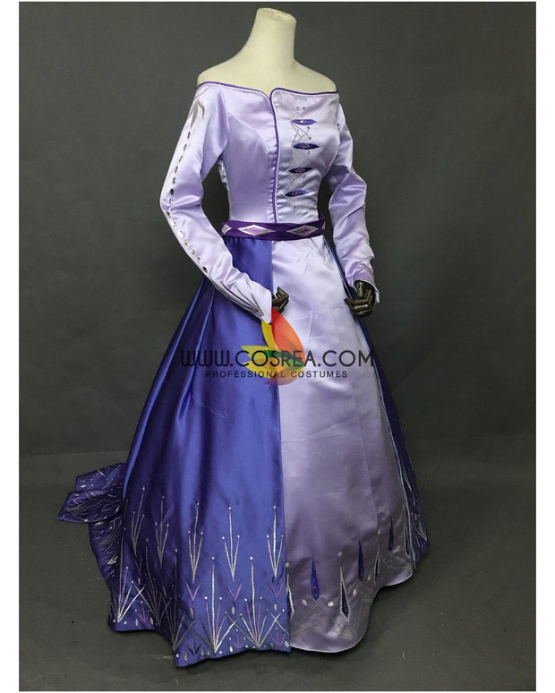 Frozen 2 Elsa Embroidered Formal Attire Cosplay Costume