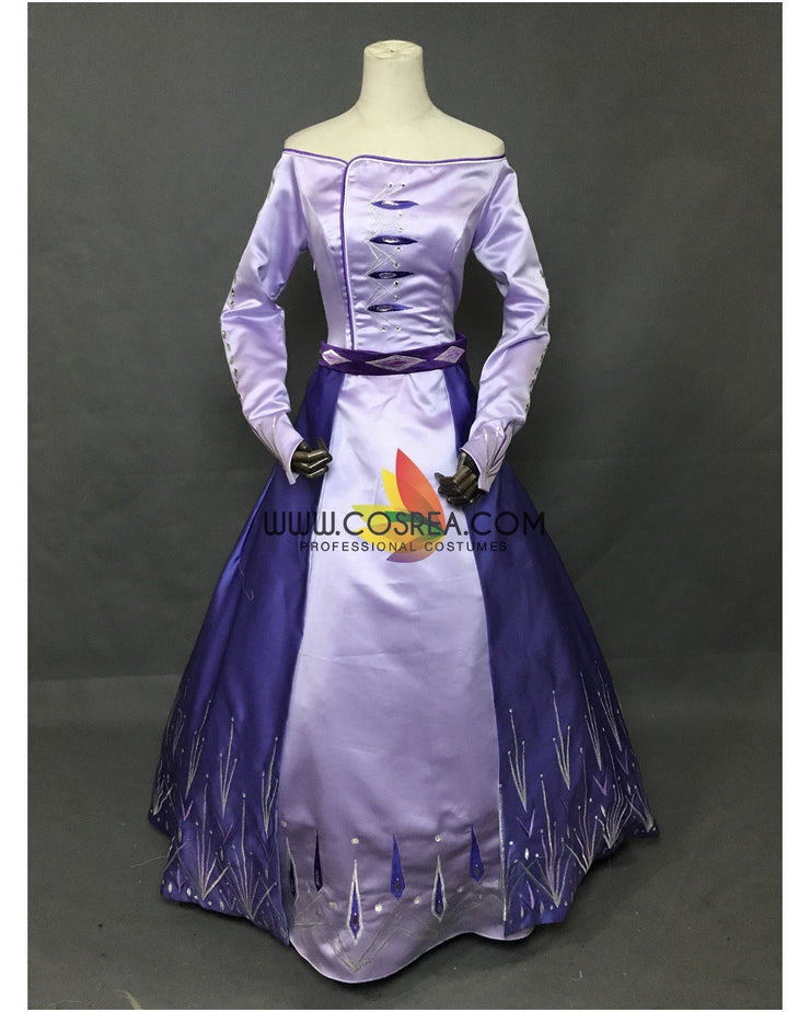 Frozen 2 Elsa Embroidered Formal Attire Cosplay Costume