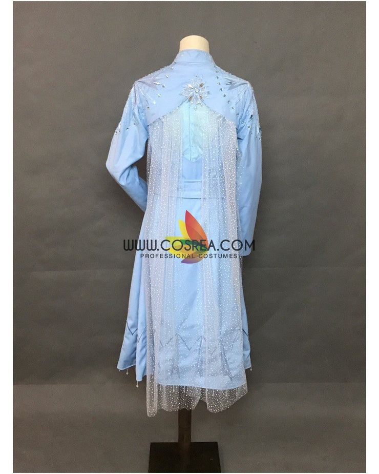 Frozen 2 Elsa Embroidered Travel Cosplay Costume