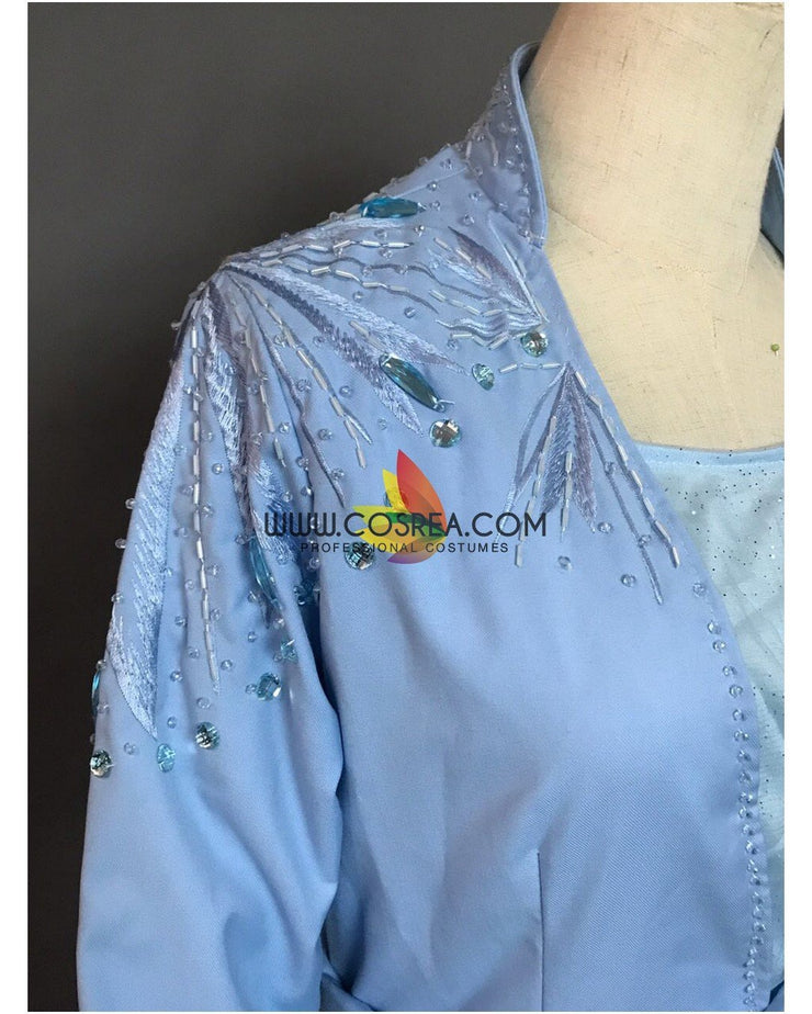 Frozen 2 Elsa Embroidered Travel Cosplay Costume