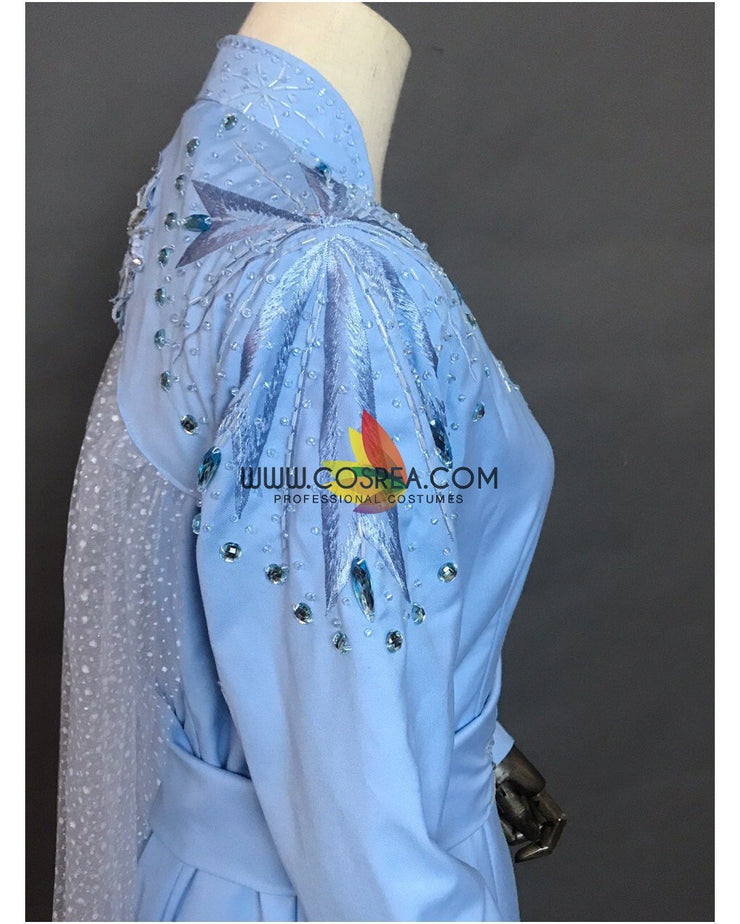 Frozen 2 Elsa Embroidered Travel Cosplay Costume
