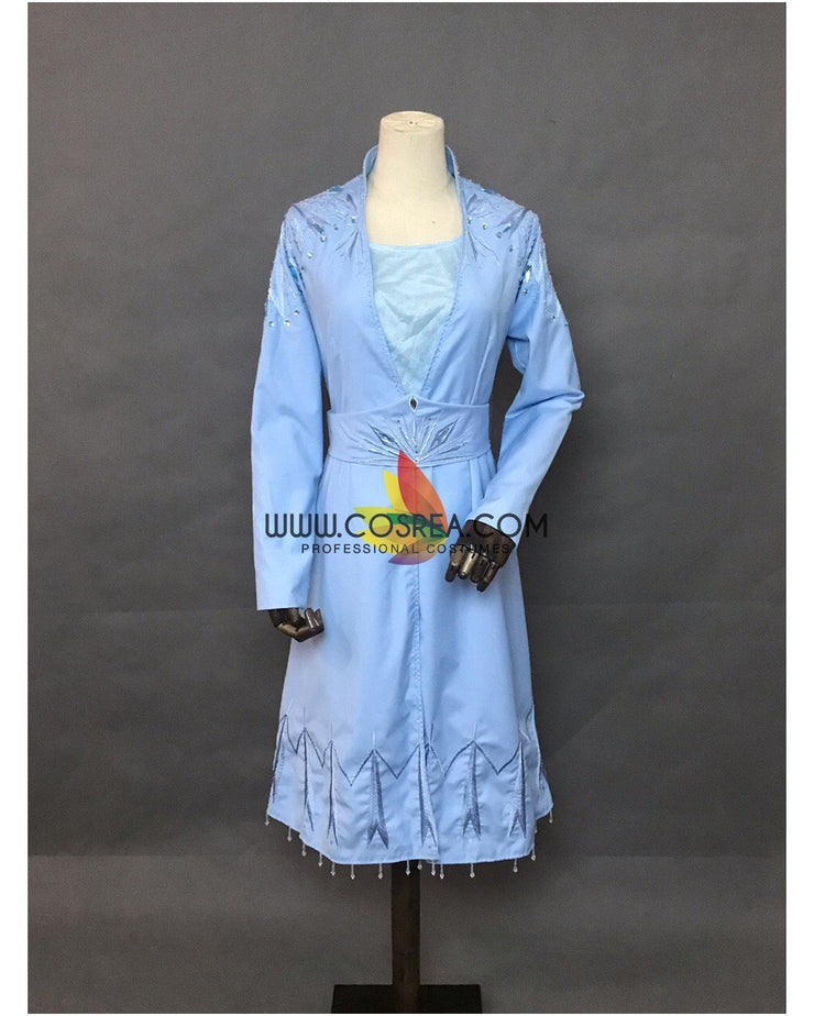 Frozen 2 Elsa Embroidered Travel Cosplay Costume