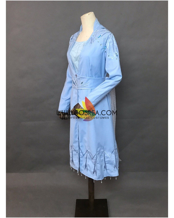 Frozen 2 Elsa Embroidered Travel Cosplay Costume