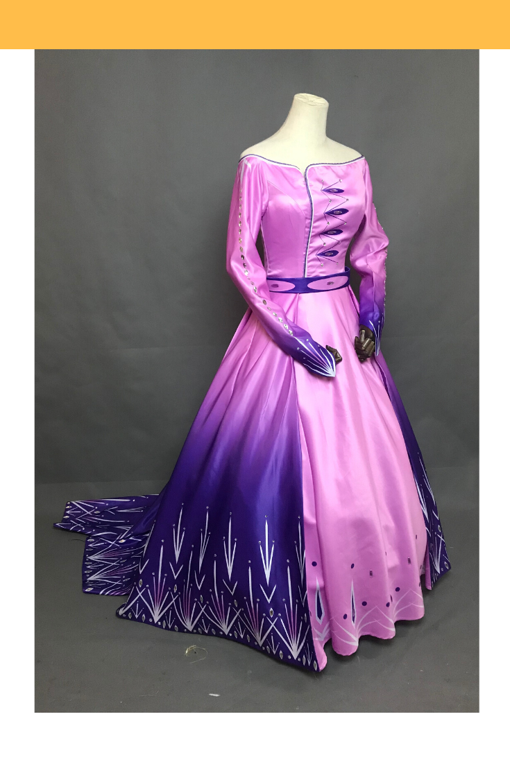 Elsa Inspired Formal Attire in Gradient Cosplay Costume