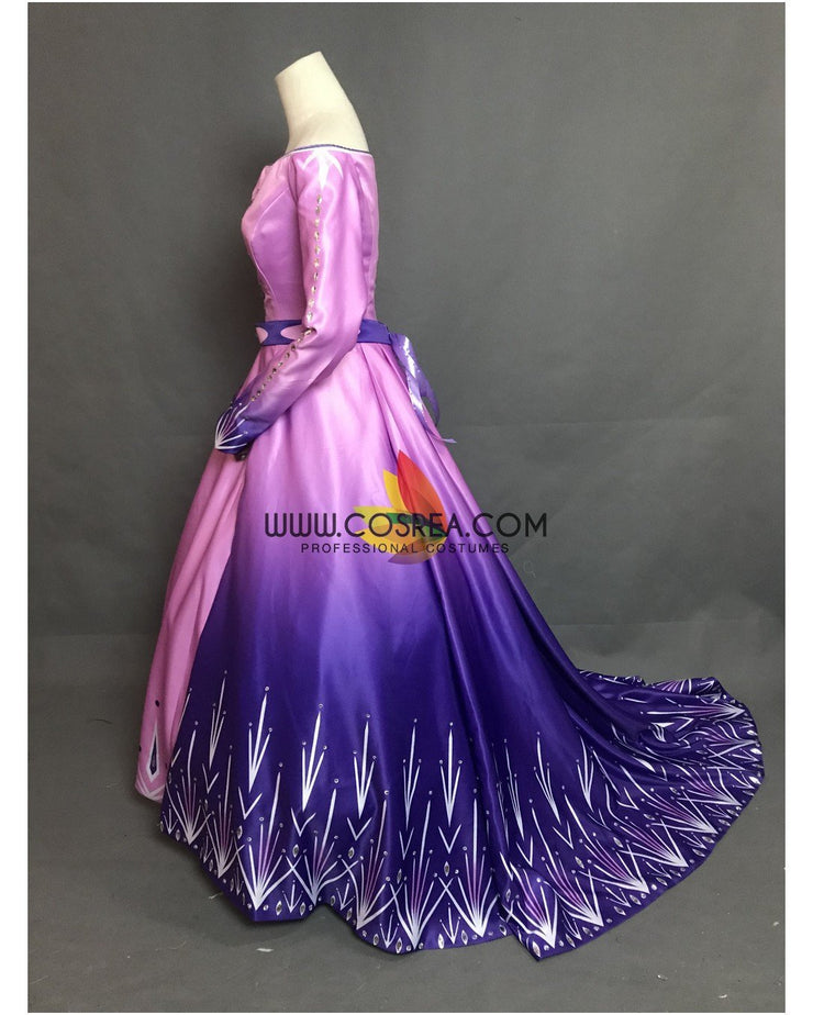 Frozen 2 Elsa Formal Attire In Gradient Cosplay Costume