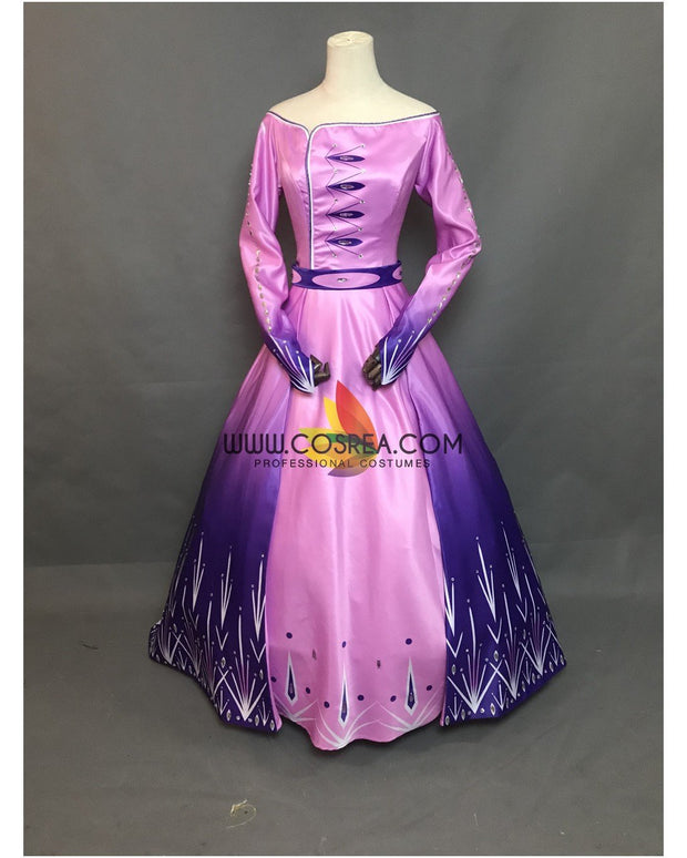 Frozen 2 Elsa Formal Attire In Gradient Cosplay Costume