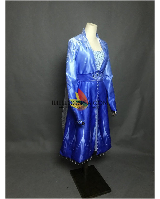 Frozen 2 Elsa Gradient Satin Cosplay Costume