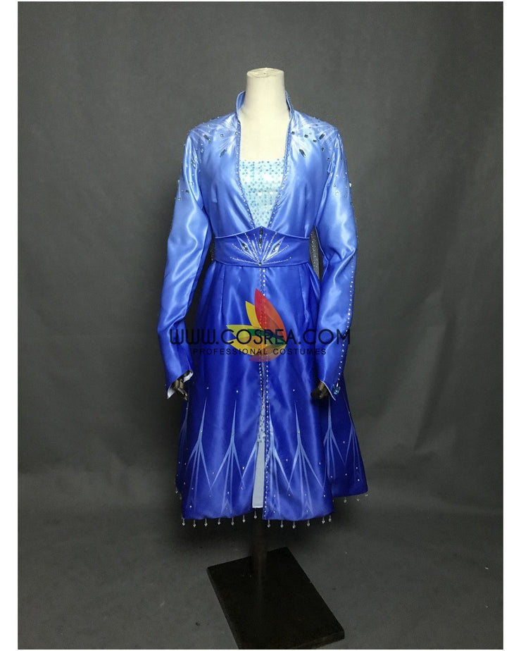 Frozen 2 Elsa Gradient Satin Cosplay Costume