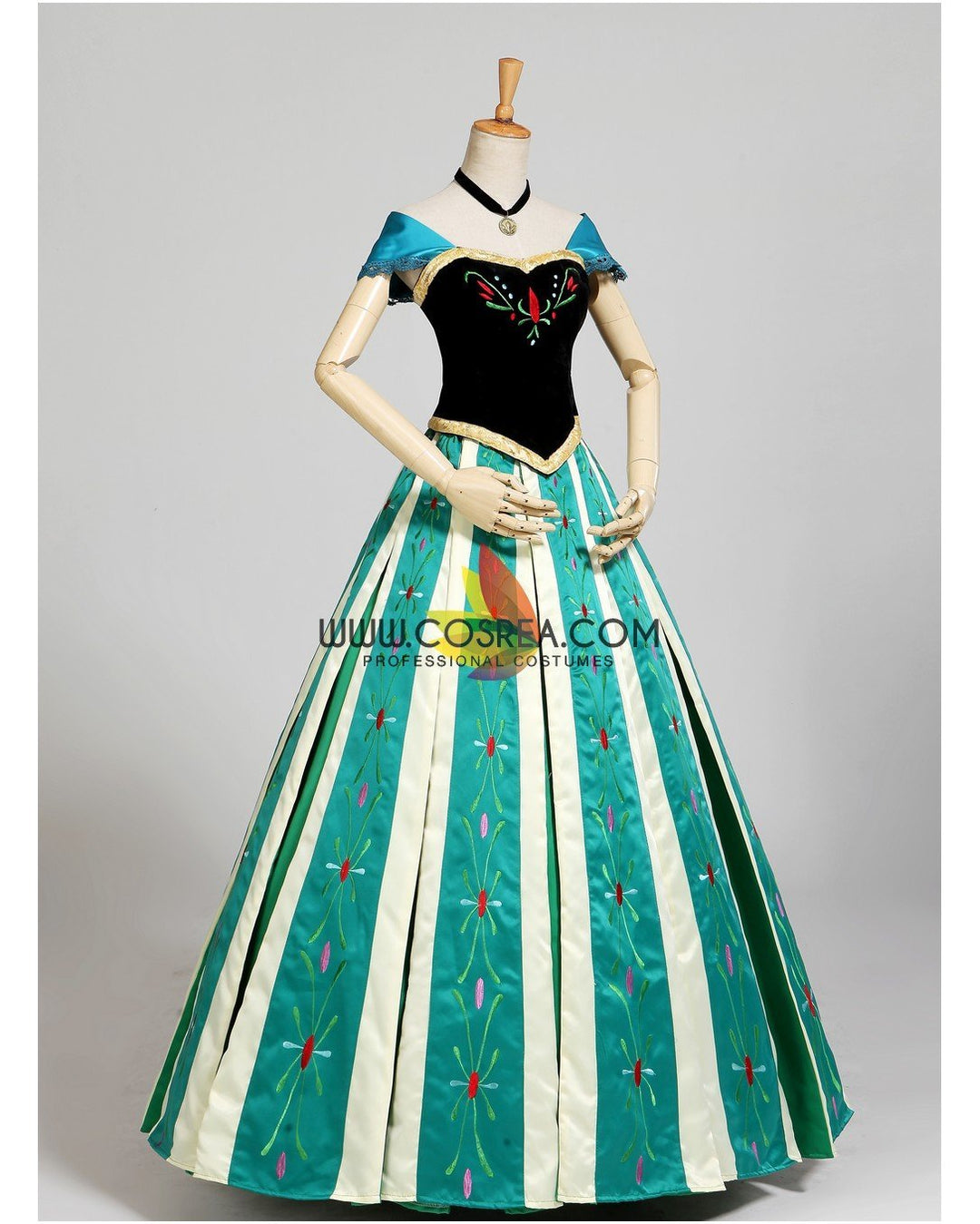 frozen princess anna coronation dress Frozen Anna Embroidered Coronation Cosplay Costume