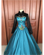 Cosrea Disney Frozen Elsa Coronation Printed Cosplay Costume