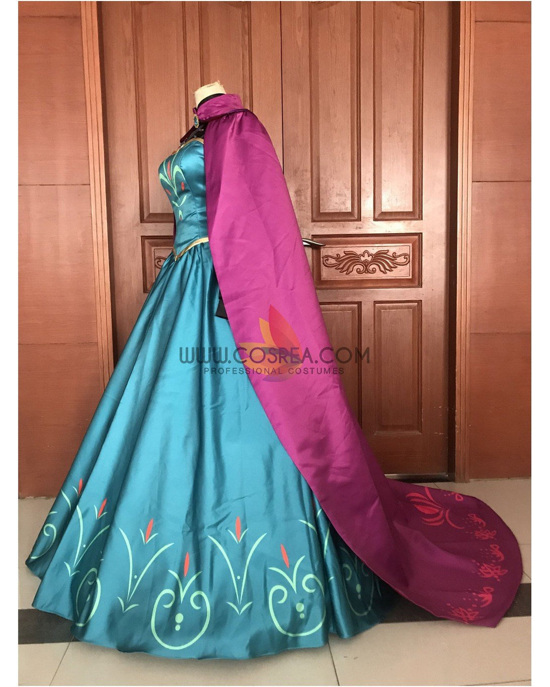 Frozen Elsa Coronation Printed Cosplay Costume Frozen Elsa Coronation Printed Cosplay Costume