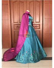 Cosrea Disney Frozen Elsa Coronation Printed Cosplay Costume