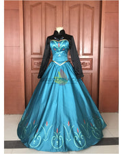 Cosrea Disney Frozen Elsa Coronation Printed Cosplay Costume