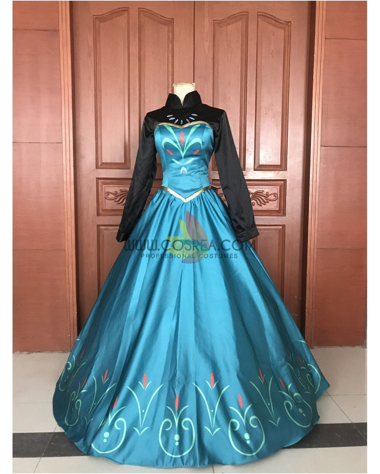 Cosrea Disney Frozen Elsa Coronation Printed Cosplay Costume