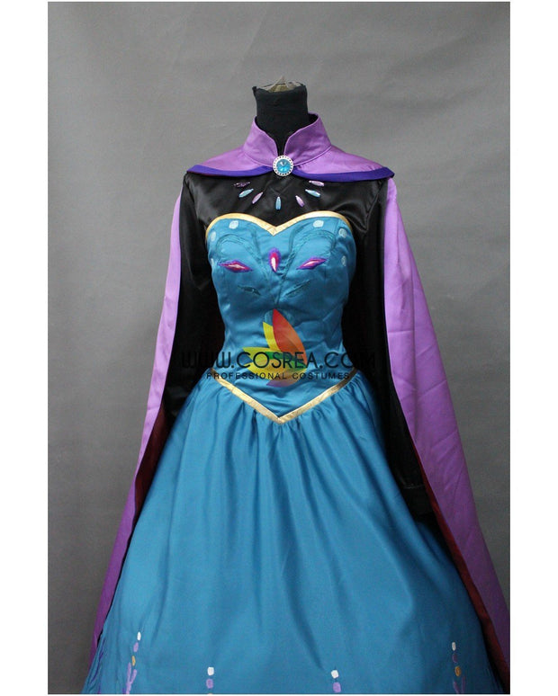 Frozen Elsa Coronation Embroidered Cosplay Costume