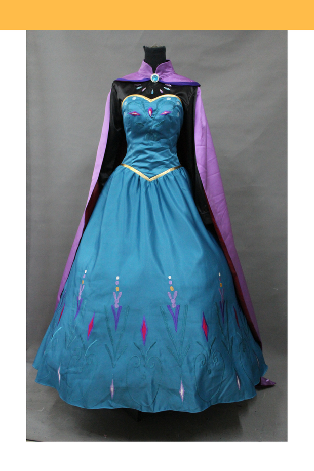 Cosrea Disney Frozen Elsa Embroidered Coronation Cosplay Costume