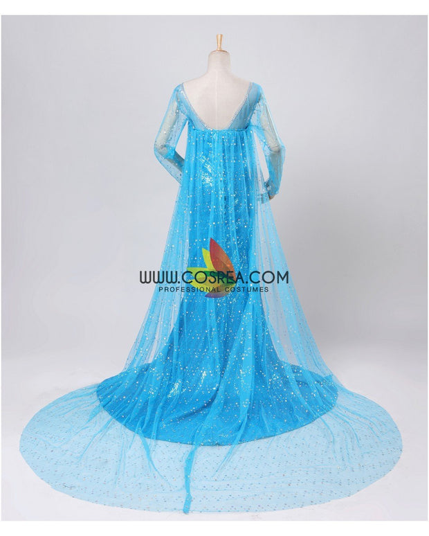 Frozen Elsa Sequin Fabric Cosplay Costume