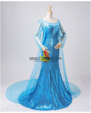 Frozen Elsa Sequin Fabric Cosplay Costume