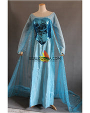 Frozen Elsa Turquoise Sequin Cosplay Costume