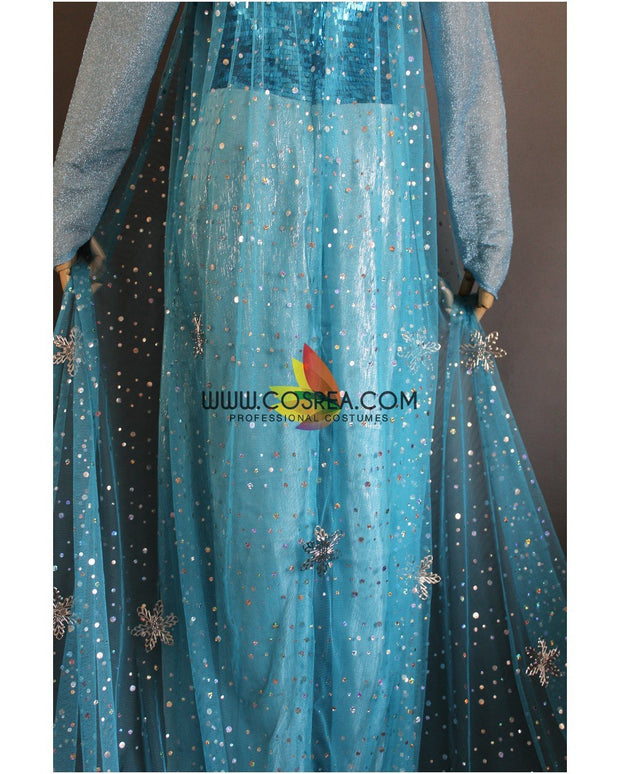 Frozen Elsa Turquoise Sequin Cosplay Costume
