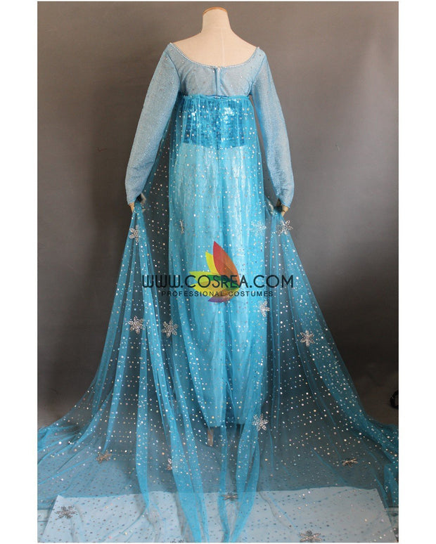 Frozen Elsa Turquoise Sequin Cosplay Costume