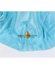 Frozen Elsa With Glittered Sleeves And Frostflake Cape Cosplay Costume