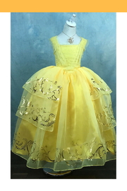 Cosrea Disney Girls Beauty And Beast Belle Live Action 2017 Classic Tulle Cosplay Costume