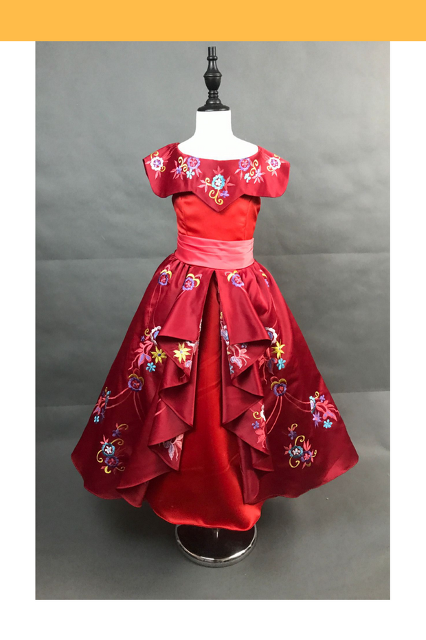 Cosrea Disney Girls Elena Of Avalor Embroidered Regal Cosplay Costume