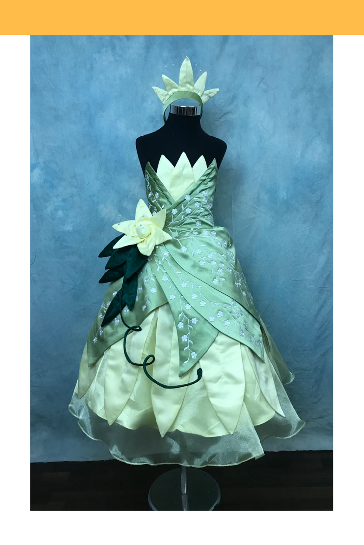Cosrea Disney Girls Princess And The Frog Tiana Cosplay Costume