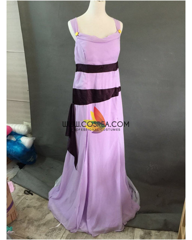 Hercules Megara Lilac Purple Chiffon Satin Cosplay Costume