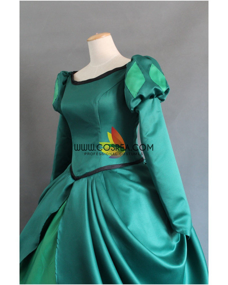 Princess Ariel Classic Green Satin Little Mermaid Cosplay Costume