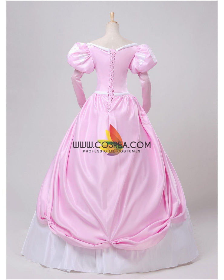 Princess Ariel Classic Pink With Chiffon Sleeves Little Mermaid Cosplay Costume