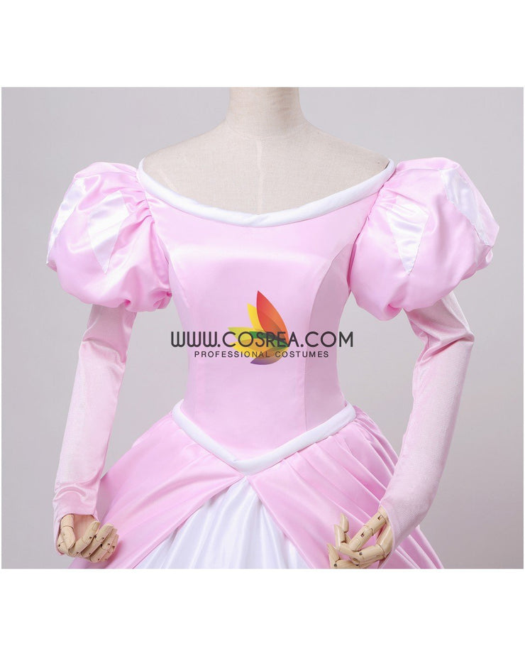 Princess Ariel Classic Pink With Chiffon Sleeves Little Mermaid Cosplay Costume
