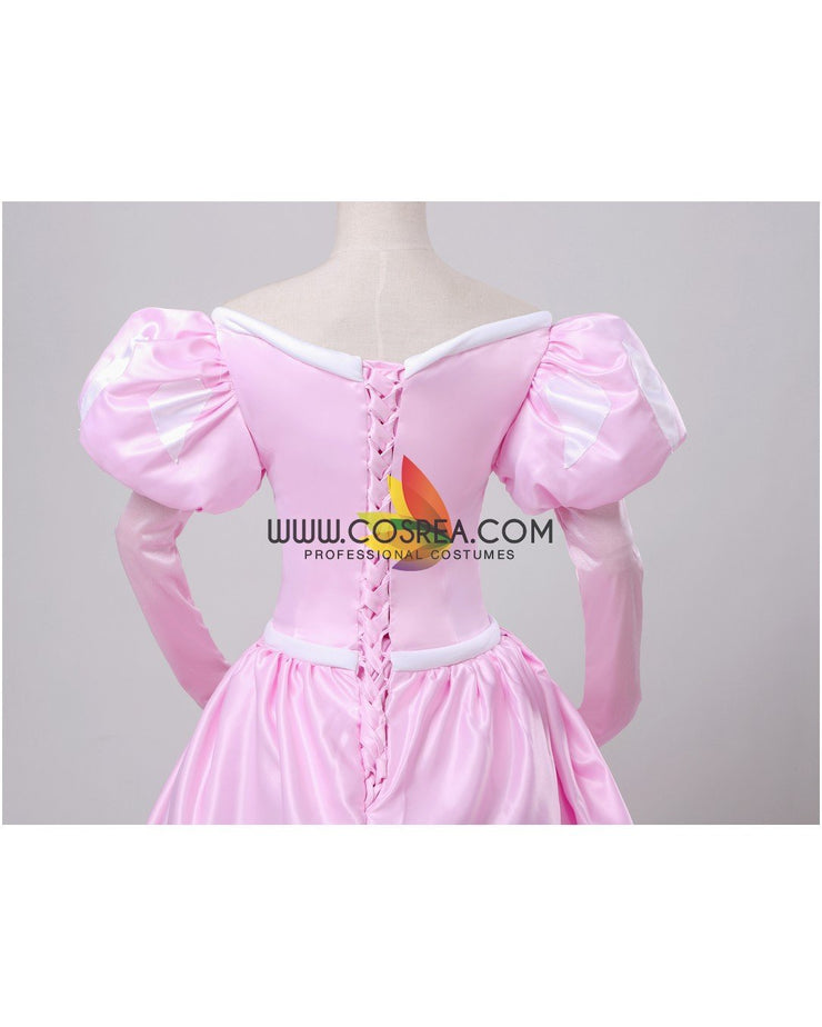 Princess Ariel Classic Pink With Chiffon Sleeves Little Mermaid Cosplay Costume