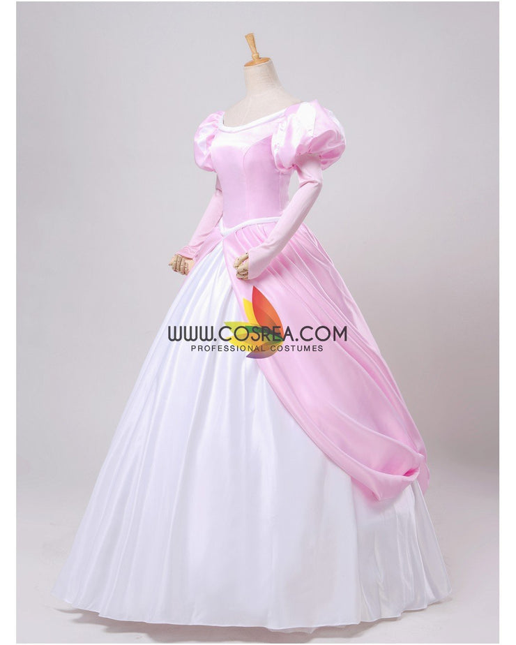 Princess Ariel Classic Pink With Chiffon Sleeves Little Mermaid Cosplay Costume