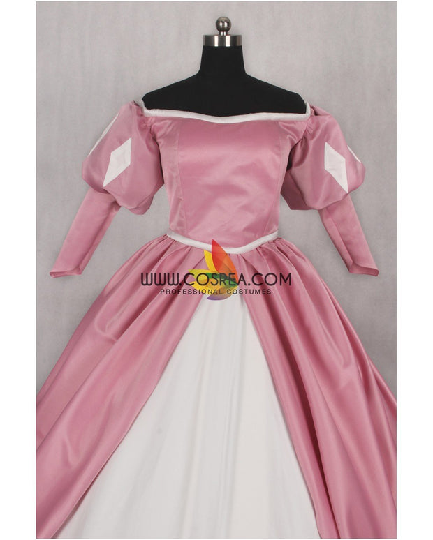 Princess Ariel Classic Rose Pink Satin Little Mermaid Cosplay Costume