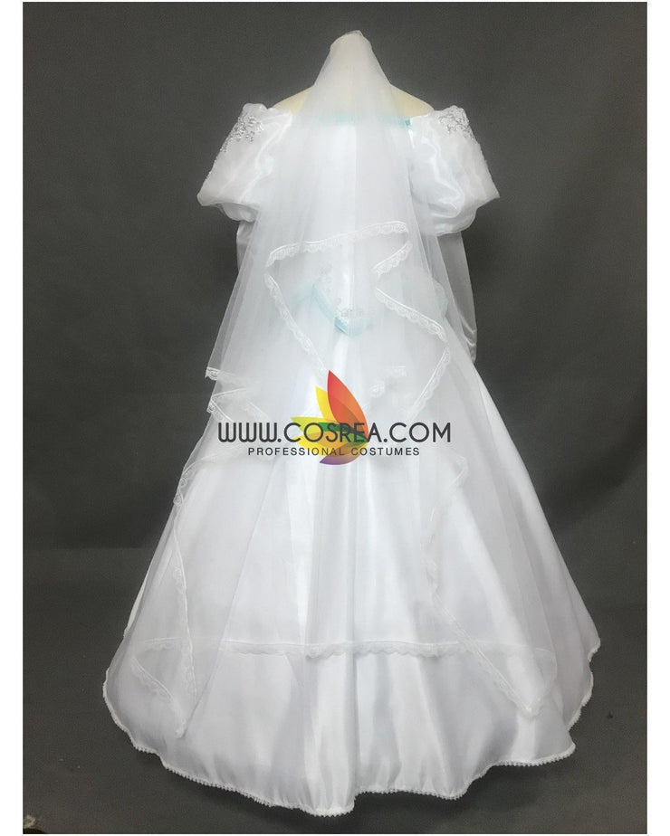 Princess Ariel Embroidered Wedding Dress Little Mermaid Cosplay Costume