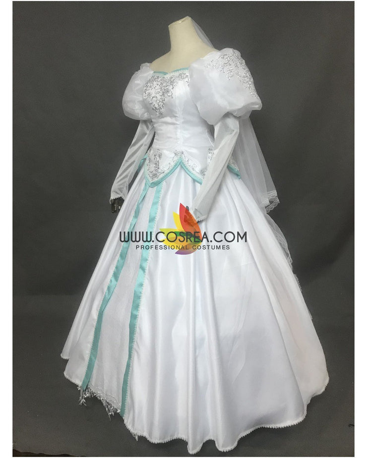Princess Ariel Embroidered Wedding Dress Little Mermaid Cosplay Costume With Boning / Concealed Zipper Princess Ariel Embroidered Wedding Dress Little Mermaid Cosplay Costume With Boning / Concealed Zipper