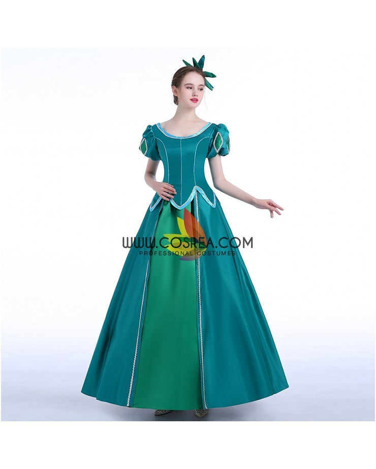 ariel green dress Princess Ariel Emerald Green Little Mermaid Cosplay Costume Without Boning / Concealed Zipper