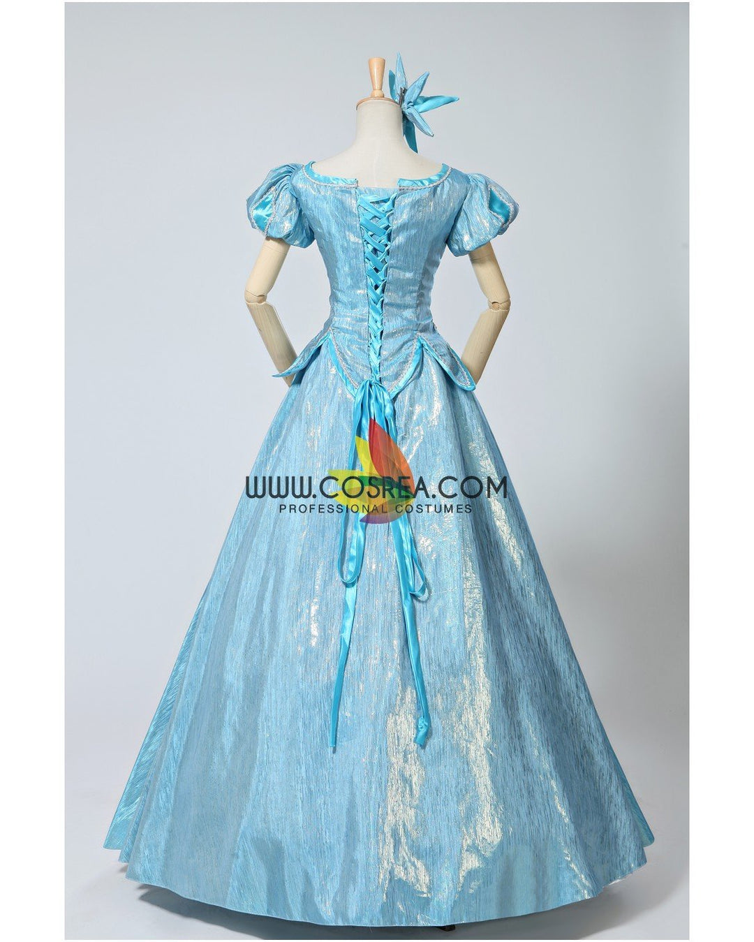 disney ariel mermaid dress Princess Ariel Park Inspired Brocade Satin Little Mermaid Cosplay Costume With Boning / Combination Lace Tie