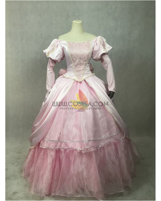 Cosrea Disney Little Mermaid Ariel Pastel Pink Wedding Cosplay Costume