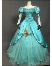 Princess Ariel Sapphire Teal Tulle Overlayer Little Mermaid Cosplay Costume