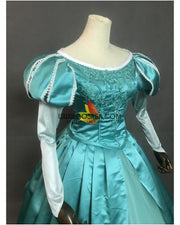 Princess Ariel Sapphire Teal Tulle Overlayer Little Mermaid Cosplay Costume