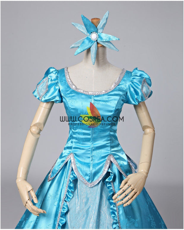 Princess Ariel Turquoise Brocade Little Mermaid Cosplay Costume