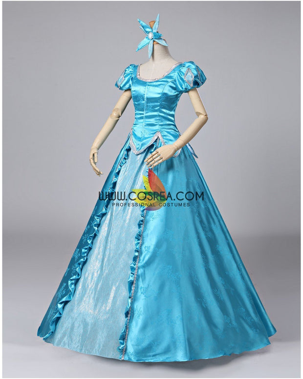 Princess Ariel Turquoise Brocade Little Mermaid Cosplay Costume