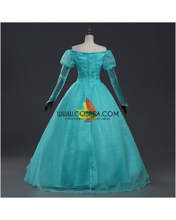 Princess Ariel Turquoise Tulle With Pearl Little Mermaid Cosplay Costume
